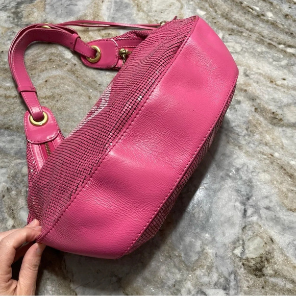 Vintage Juicy Couture mesh/chainmail graffiti VIVA LA JUICY Rare shoulder hobo - Picture 12 of 15